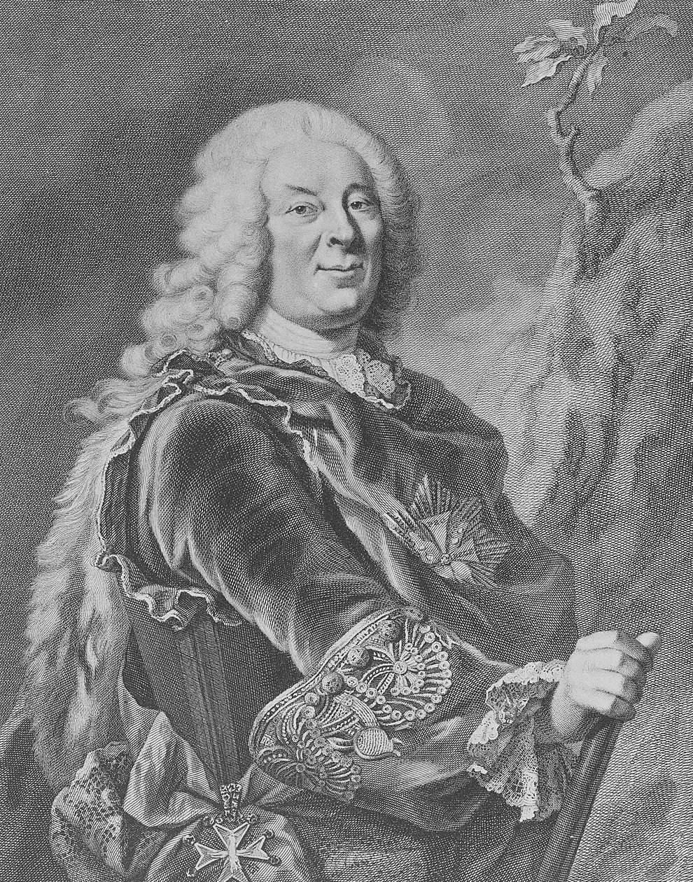 Wilhelm VIII, landgrav av Hessen-Kassel, 1755 av Jacobus Houbraken