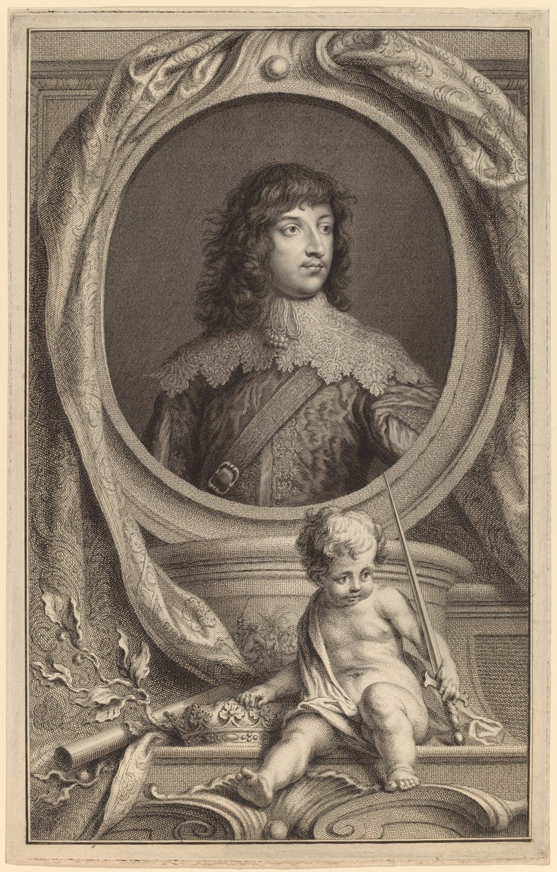 William Russell, 1. hertug av Bedford av Jacobus Houbraken after Sir Anthony van Dyck