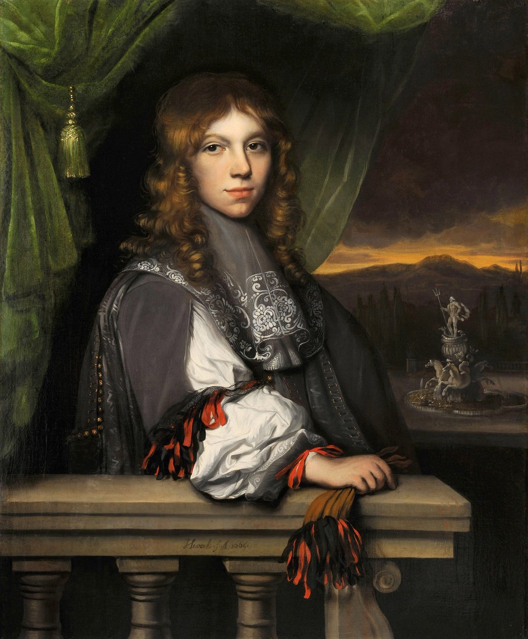 Portrett av Mattheus van den Broucke - Peinture de Jacobus Leveck (1634-1675) - 1665 - Olje på lerret - 89x71,5 - Dordrechts Museum av Jacobus Levecq