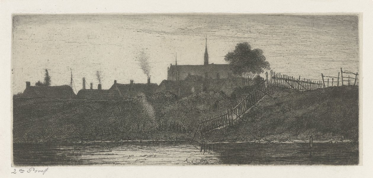 Utsikt over en by av Jacobus Ludovicus Cornet