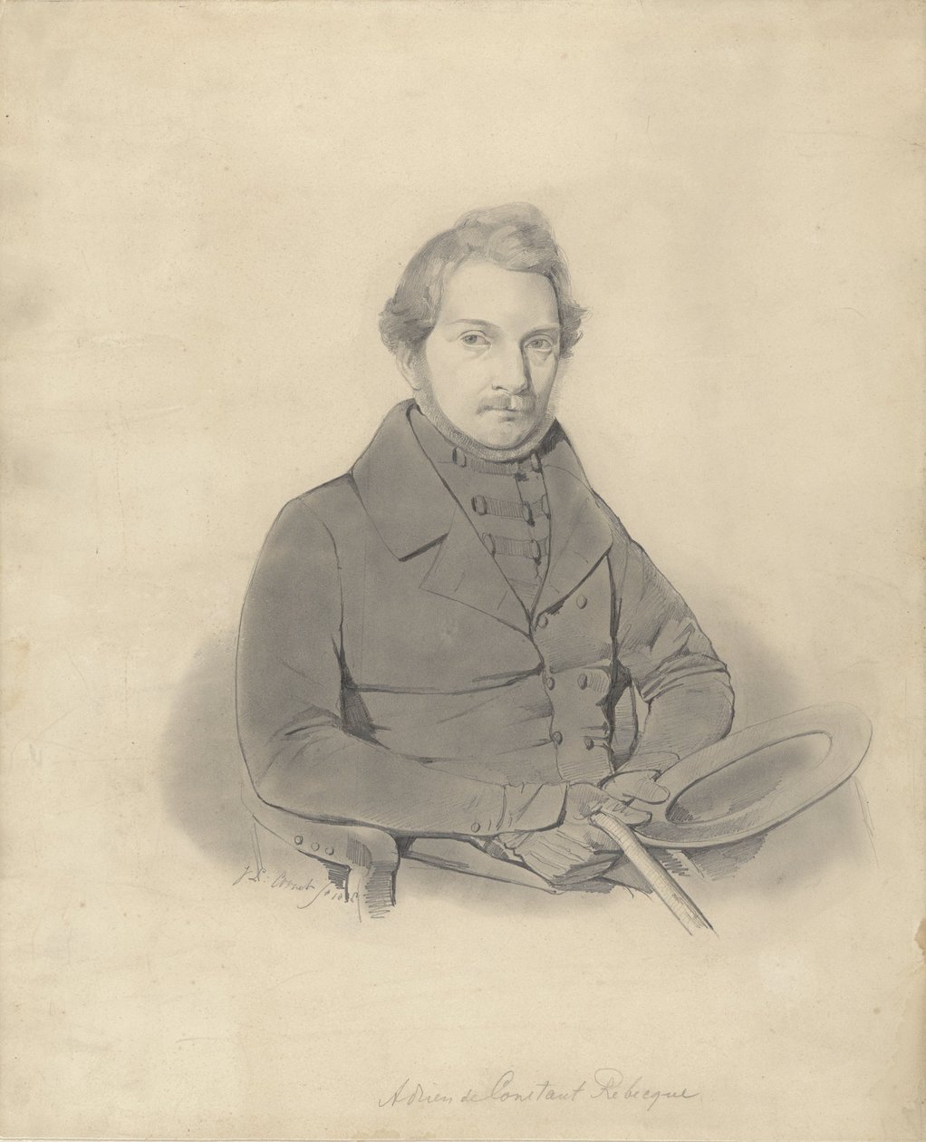 Portrett av Adrien Baron de Constant Rebecque av Jacobus Ludovicus Cornet