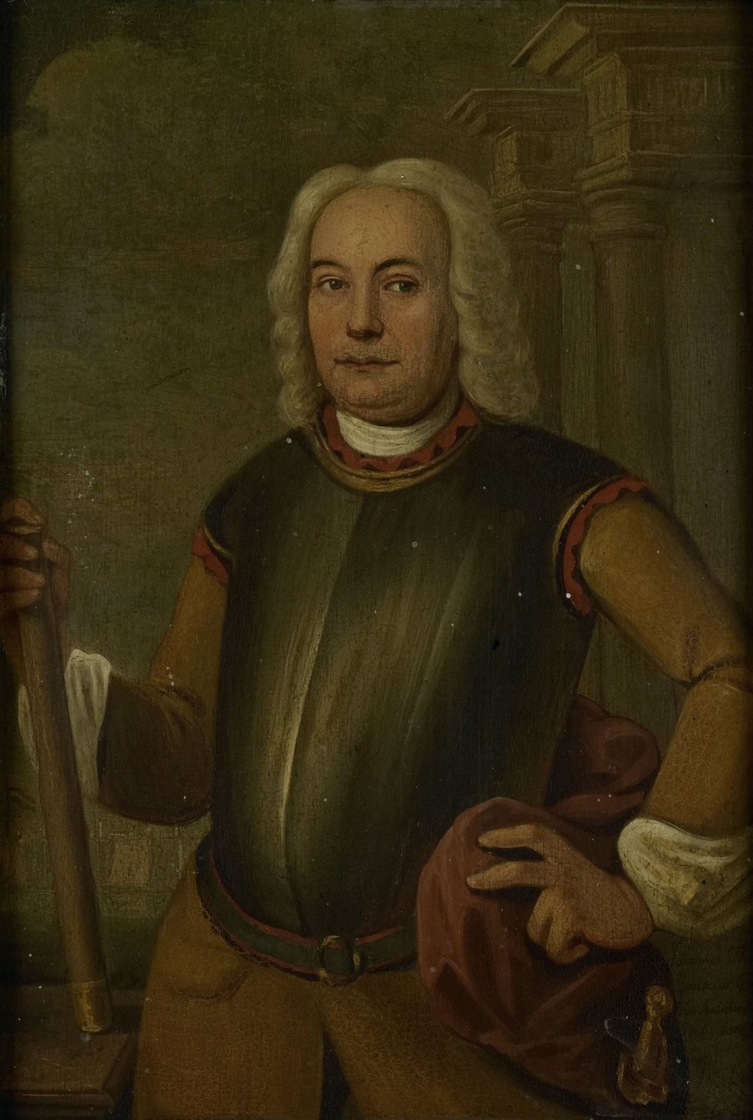 Portrett av Johannes Thedens, generalguvernør for det nederlandske østindiske kompaniet av Jacobus Oliphant