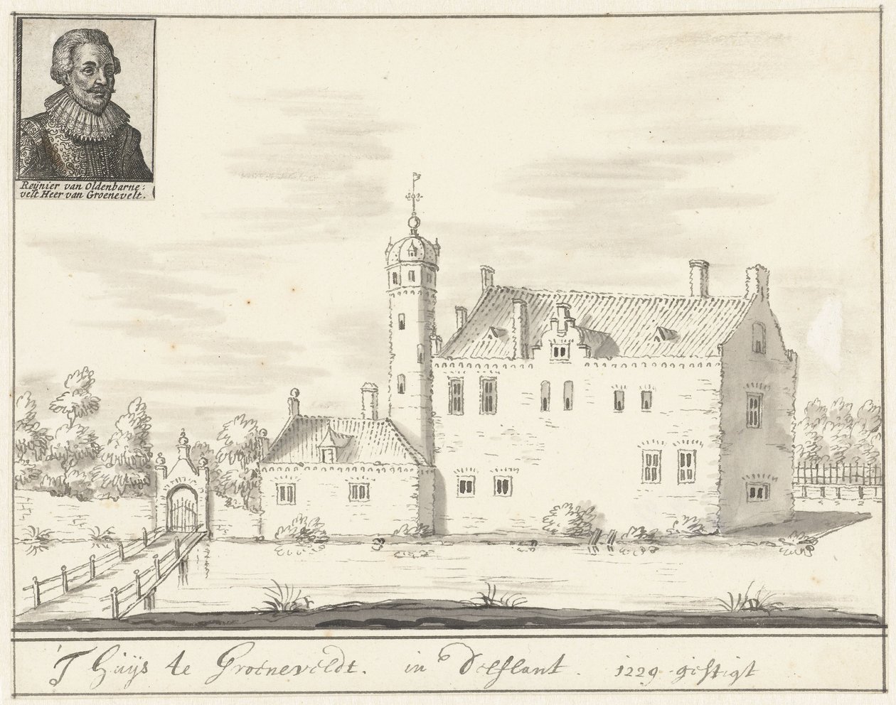 Groenevelt slott i Delfland av Jacobus Stellingwerff