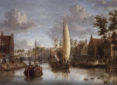 En kanal med lektere av Jacobus Storck