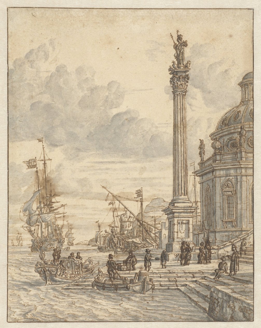 italiensk havn av Jacobus Storck