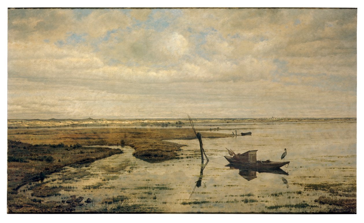 Myr nær Putte (olje på panel) av Jacobus Vrel or Frel