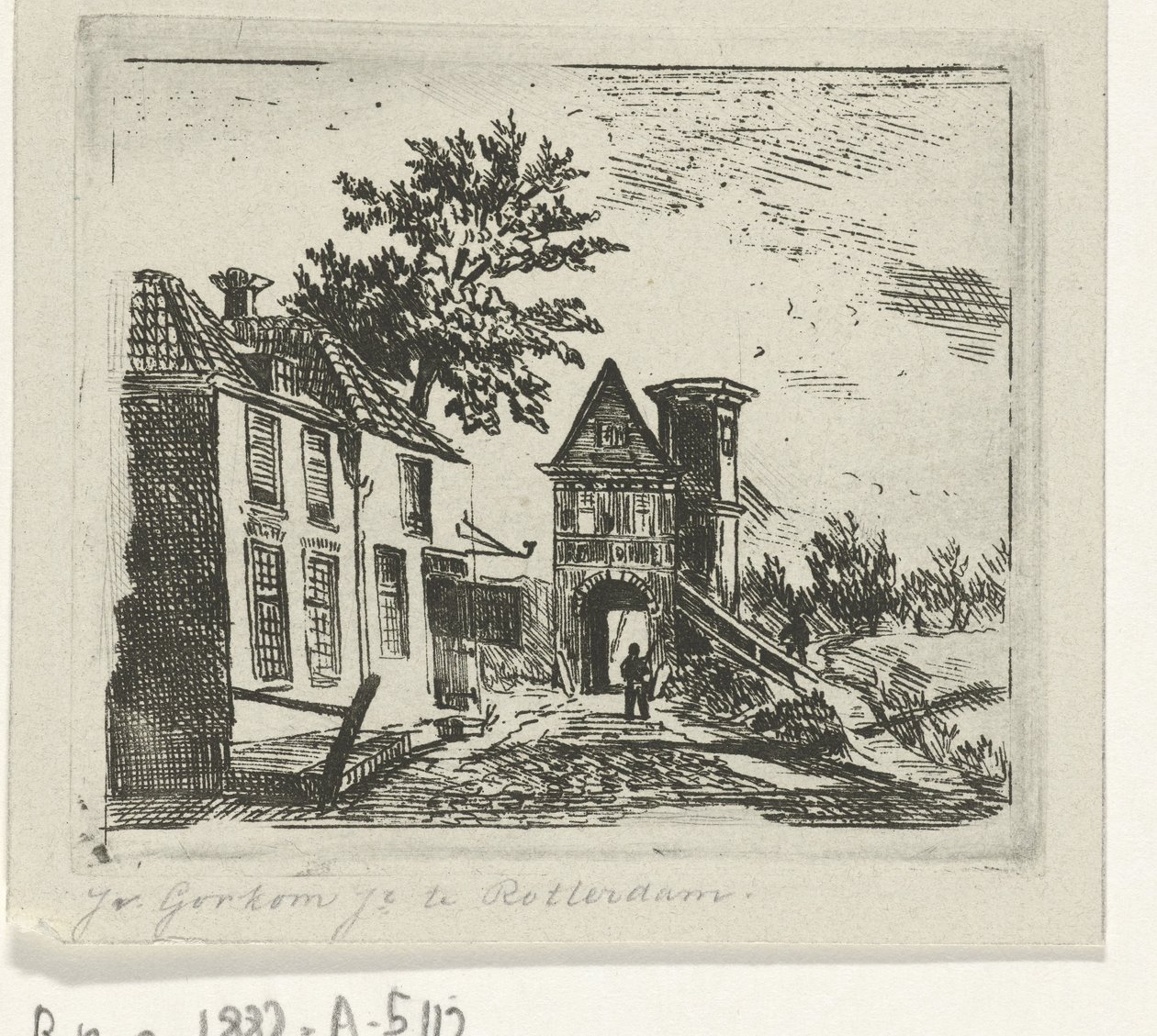 Bybilde med port av Jacobus van Gorkom jr.