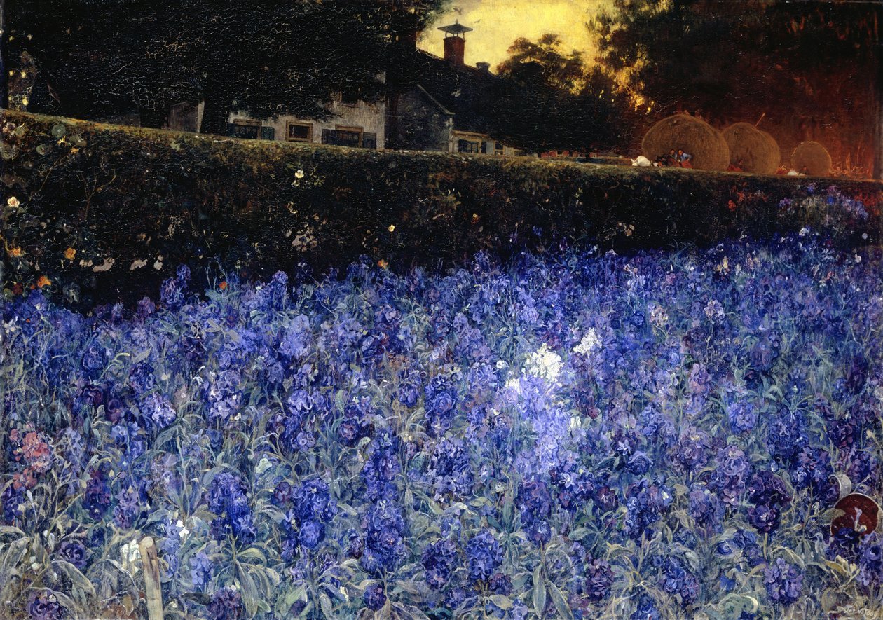 juli (‘Summer Luxuriance’), ca. 1890-1910 (olje på lerret) av Jacobus van Looy