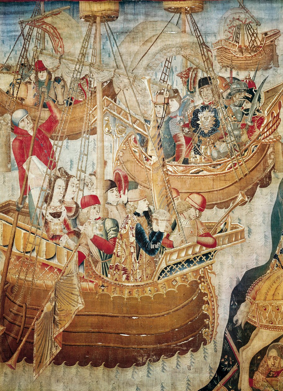 Nettlesere. Tapetet av School of Catalonia av Jacomart (c.1413 61) Baco