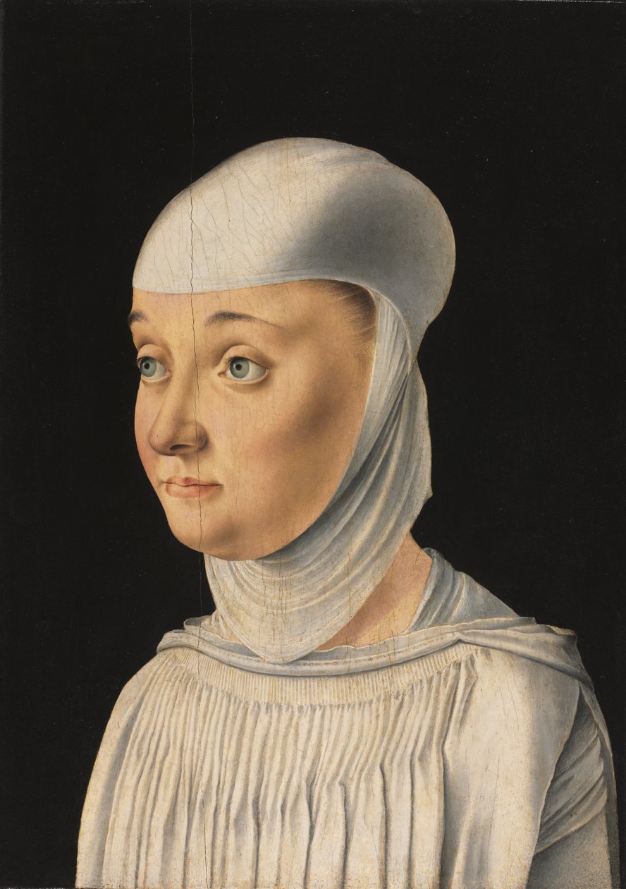 Portrett av en kvinne, muligens en nybegynner av San Secondo av Jacometto Veneziano