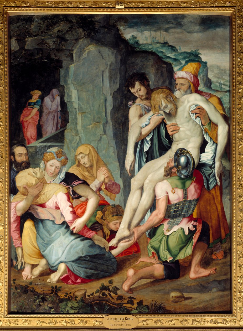 Gravmaleriet av Jacopo del Conte (1510-1598) Søn fra 1500-tallet. 2,57x1,92 m Chantilly, Musee Conde av Jacopino del Conte