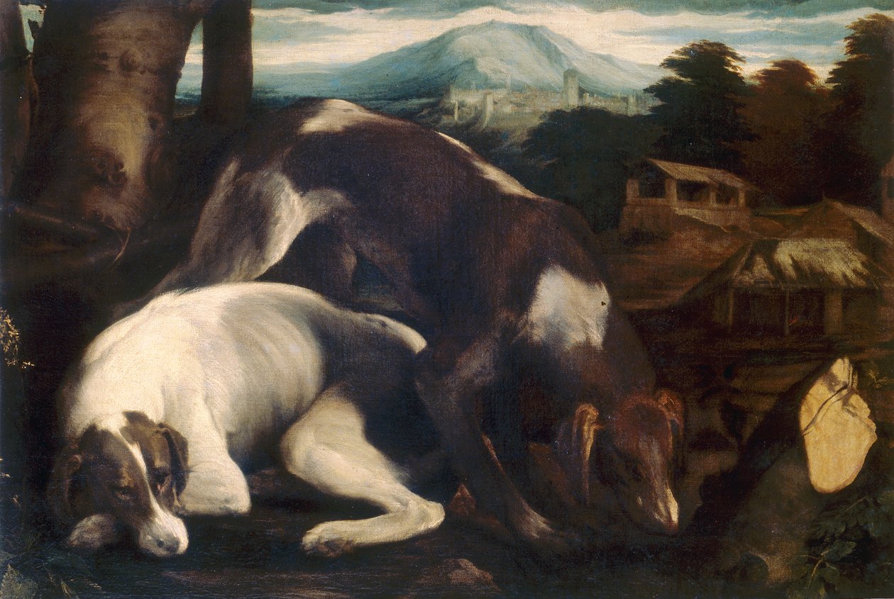 To hunder av Jacopo Bassano