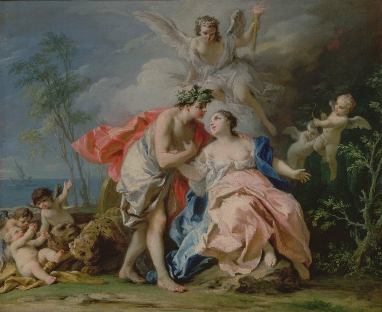 Bacchus og Ariadne av Jacopo Amigoni