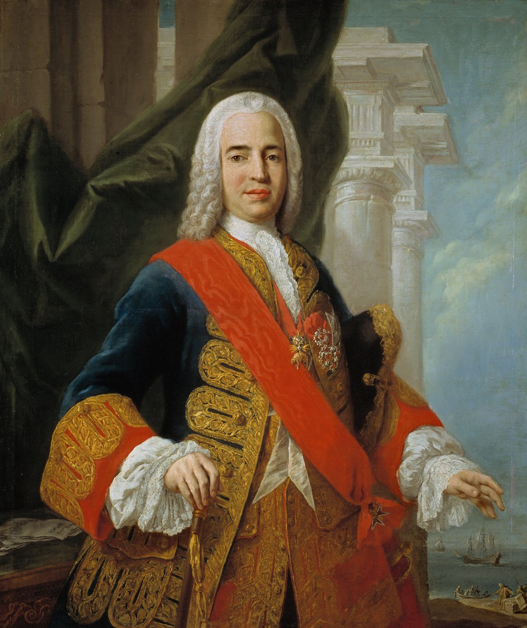 Portrett av Zenón de Somodevilla, 1. marqués de la Ensenada (1702-1781) av Jacopo Amigoni