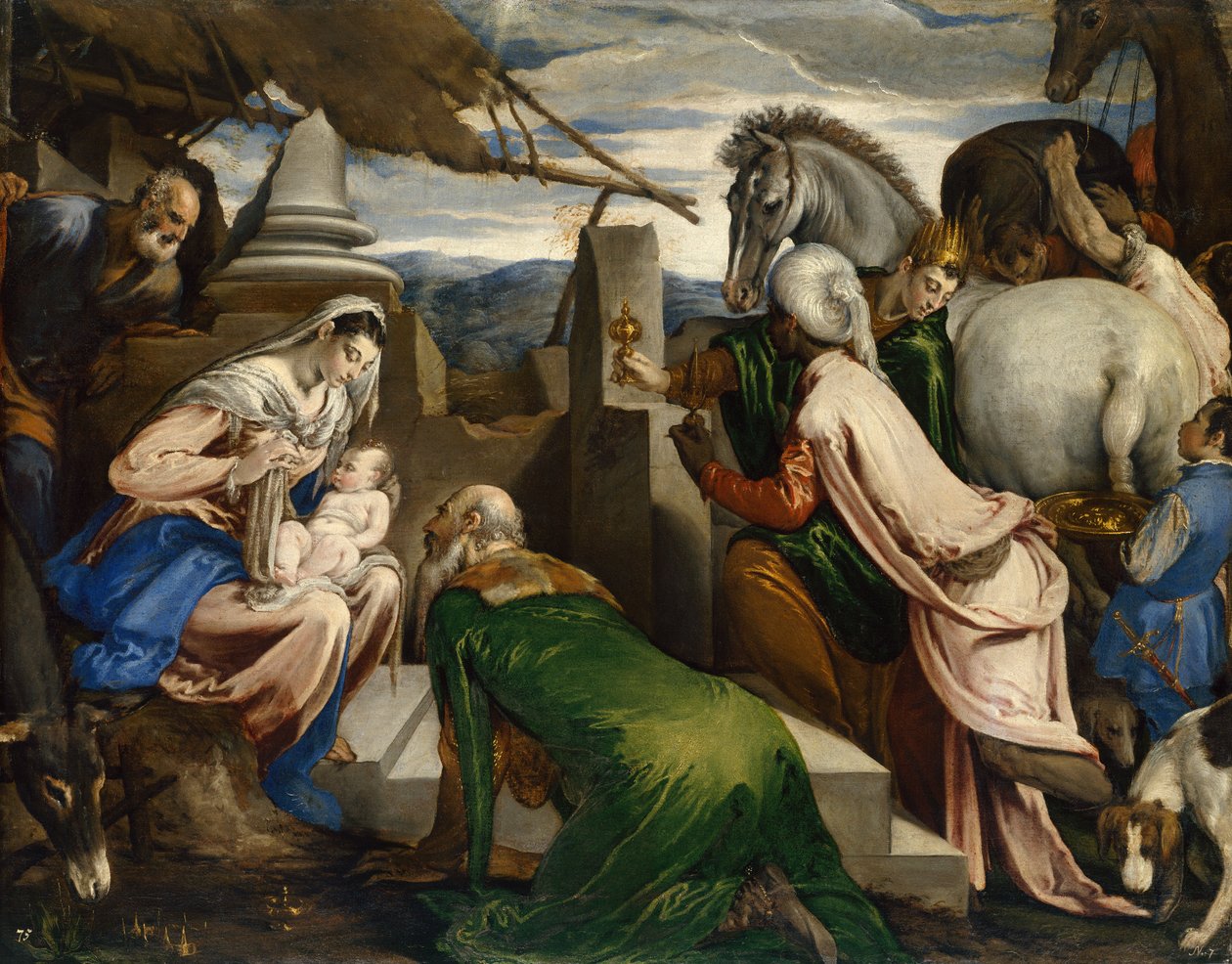 Tilbedelse av magi av Jacopo Bassano