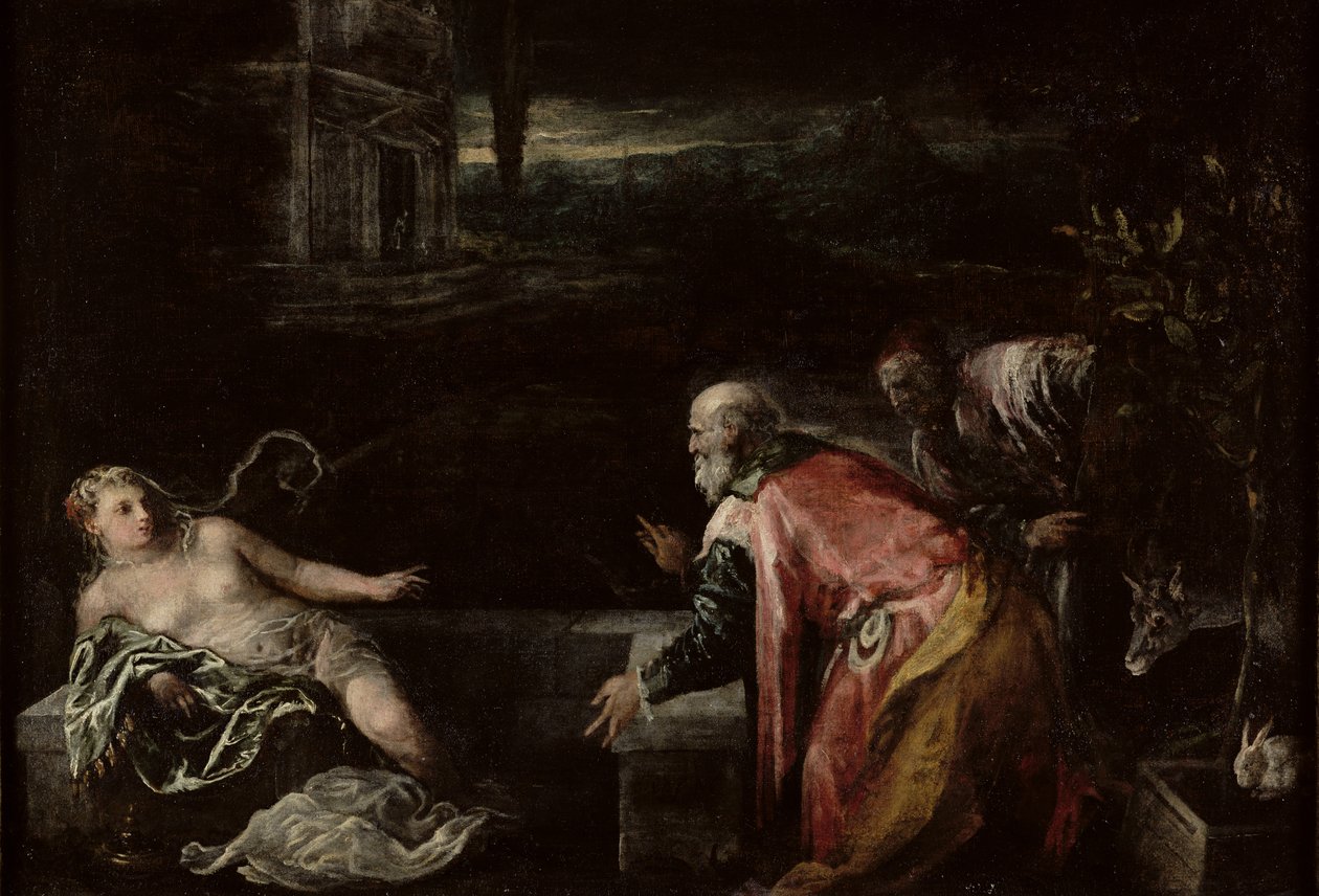 Susanna og de eldste, 1585 av Jacopo Bassano