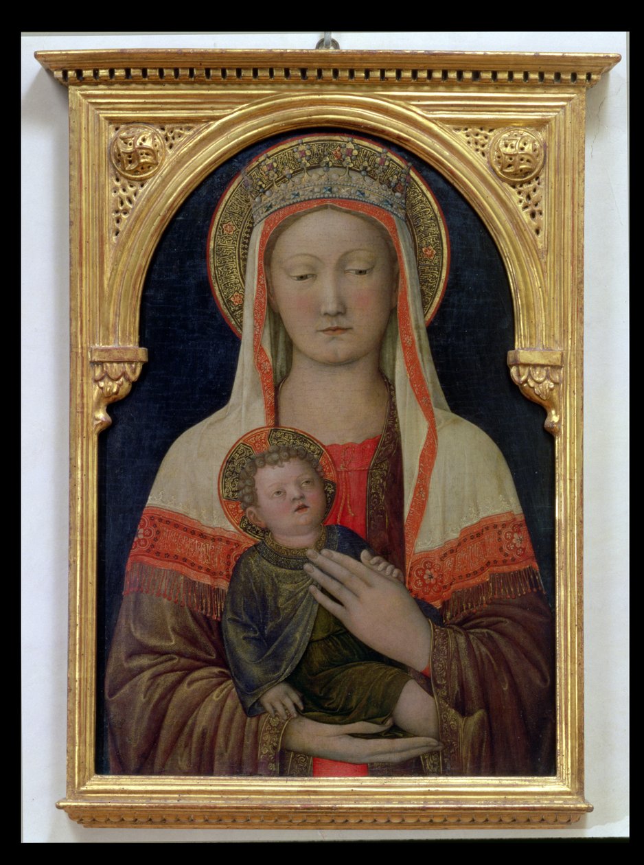 Madonna og barn (tempera på panel) av Jacopo Bellini