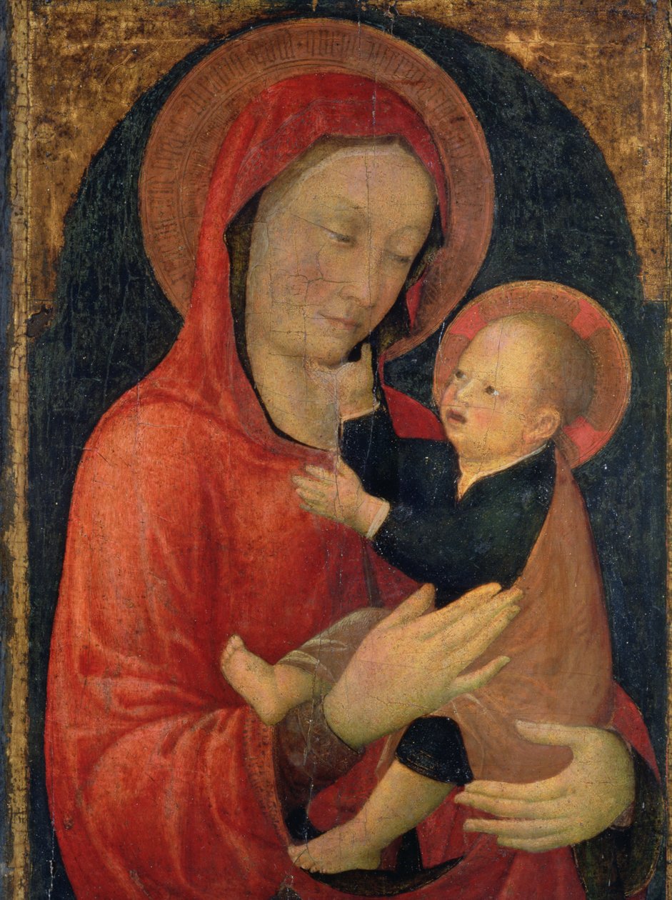 Madonna og barn (tempera på panel) av Jacopo Bellini
