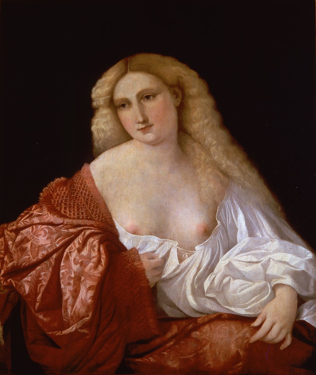 Portrett av en kvinne kjent som Portrett av en hoffmann av Jacopo Negretti