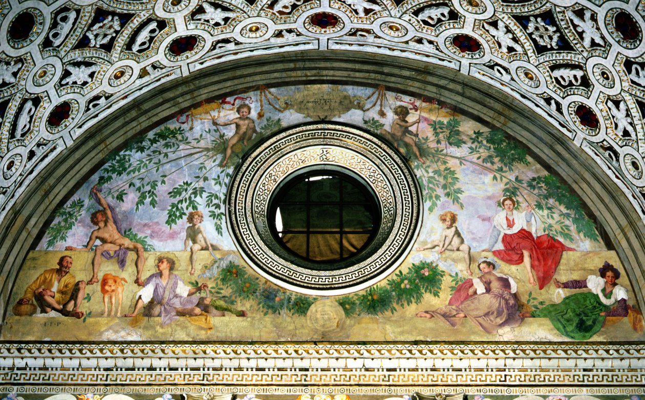 Lunette fra det indre av villaen som viser Vertumnus og Pomona av Jacopo Pontormo