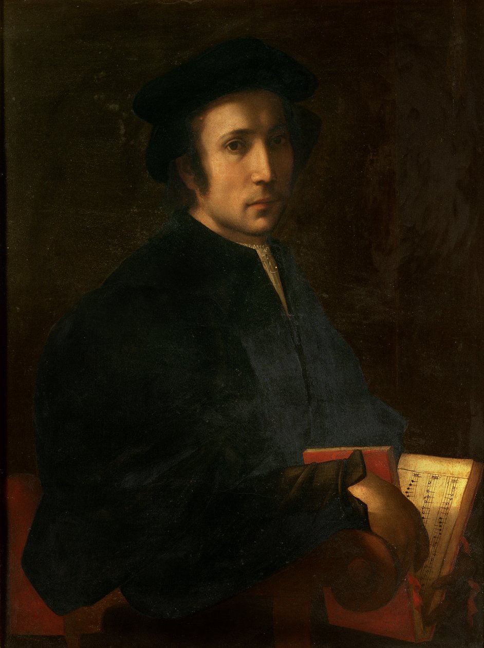 Portrett av musikeren Francesco dell'Ajolle, ca. 1518 av Jacopo Pontormo
