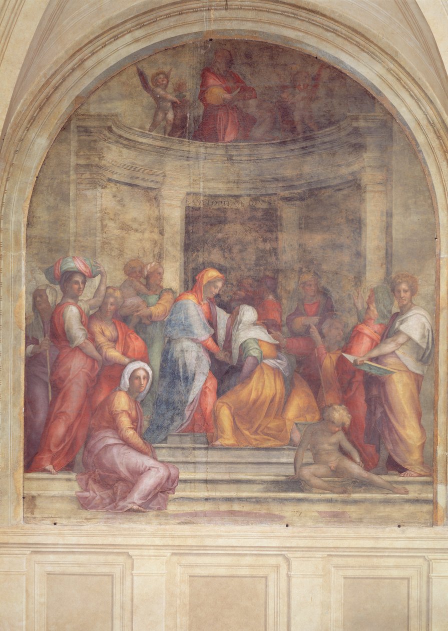 Besøket, fra klosteret, 1516 av Jacopo Pontormo