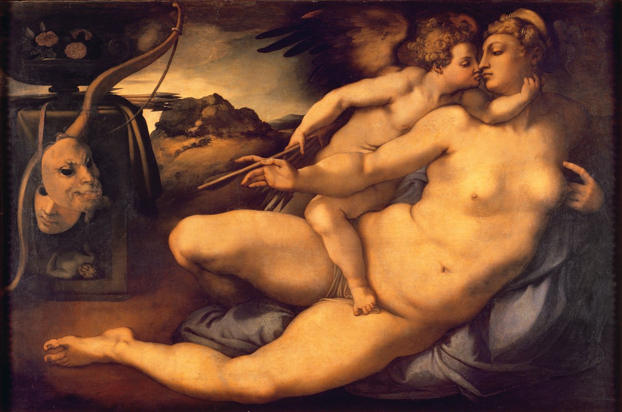 Venus og Amor, 1533 av Jacopo Pontormo