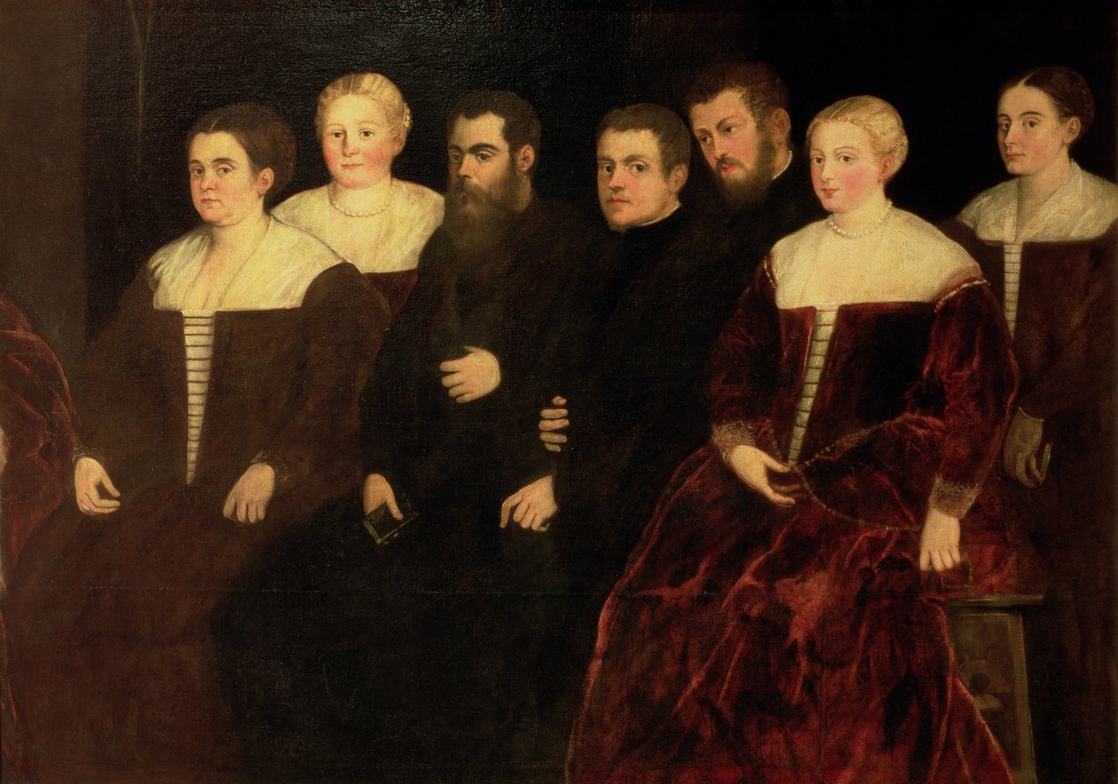 00409 Syv medlemmer av Soranzo-familien (se også 70477) av Jacopo Robusti Tintoretto