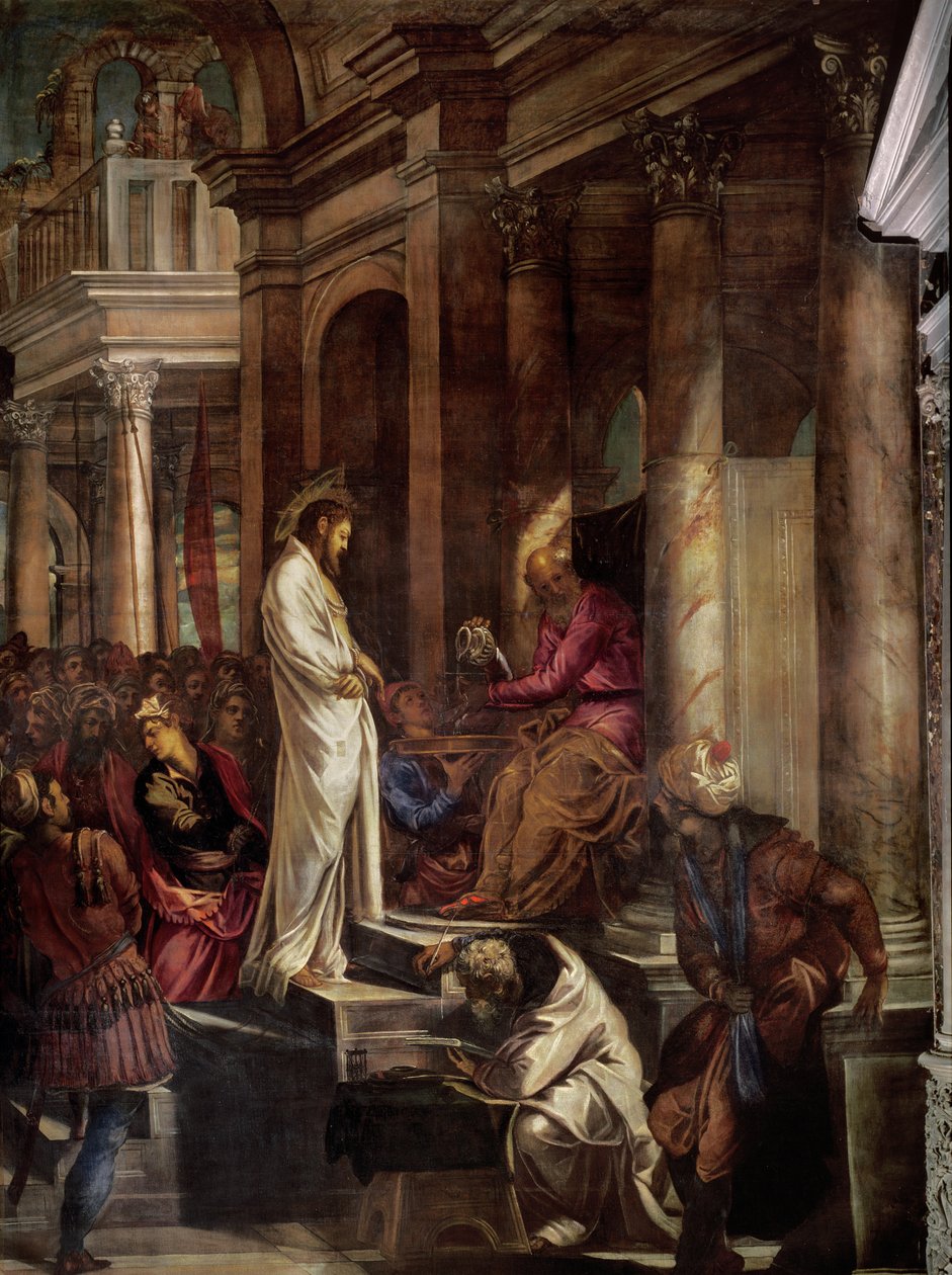 Kristus før Pilatus, ca. 1566-67 av Jacopo Robusti Tintoretto