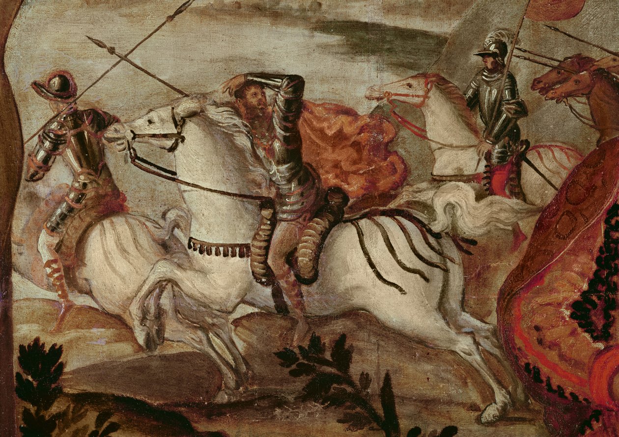 Detalj av en kavalerist fra Crucifixion (detalj av 444238) av Jacopo Robusti Tintoretto