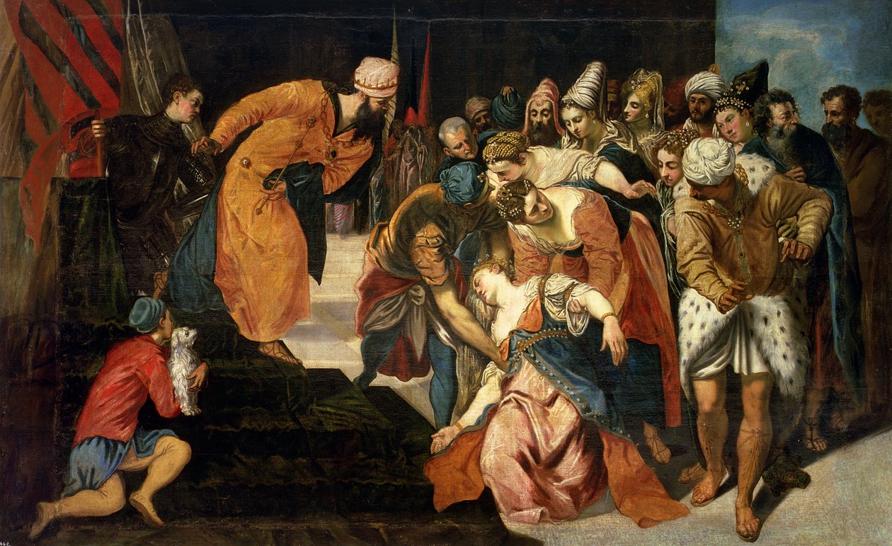 Ester før Ahasverus, 1548 av Jacopo Robusti Tintoretto