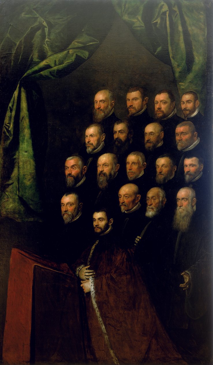 Stipendiater av et brorskap av Jacopo Robusti Tintoretto