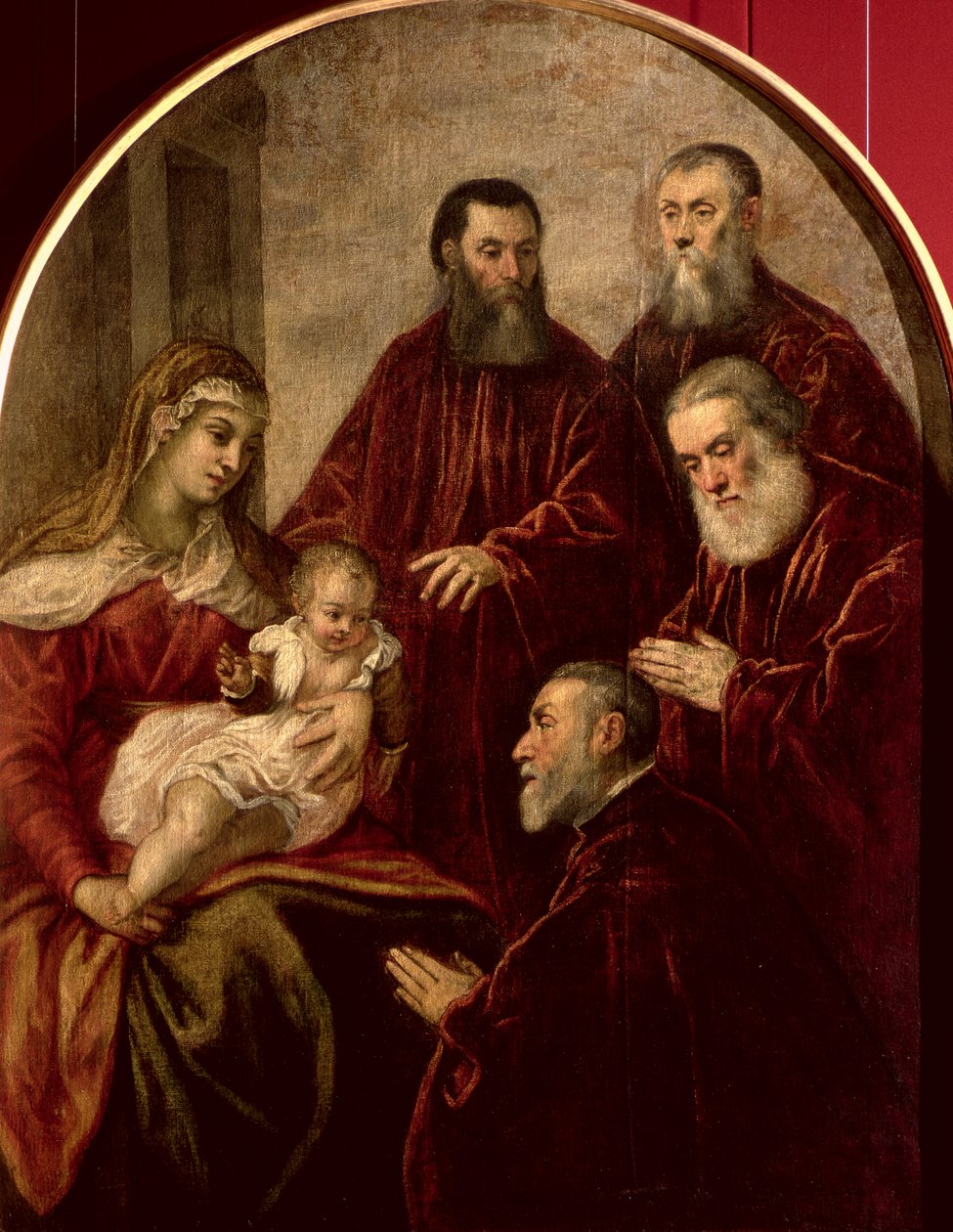 Madonna og barn med fire statsmenn av Jacopo Robusti Tintoretto