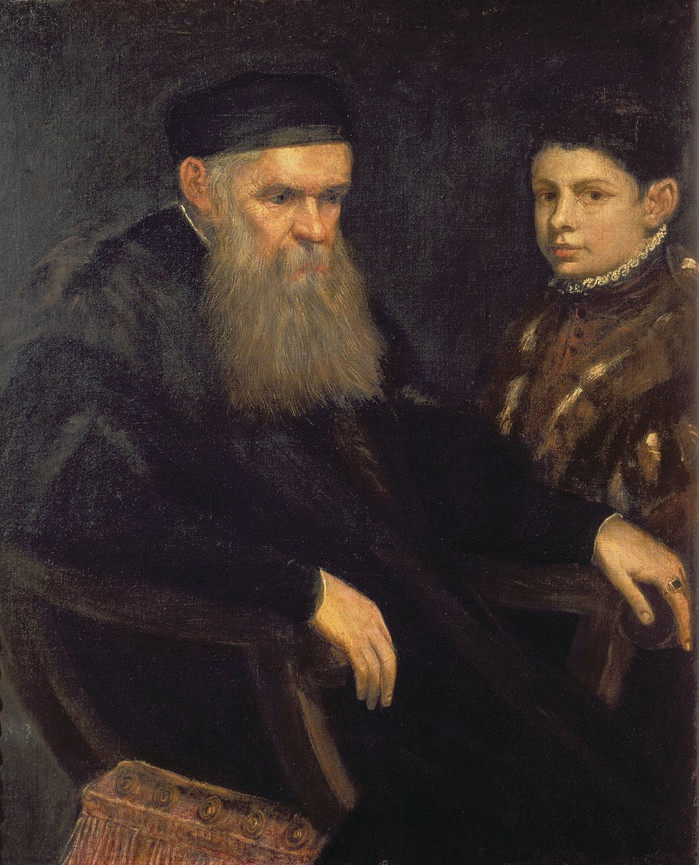 Gammel mann og hans tjener, 1565 av Jacopo Robusti Tintoretto