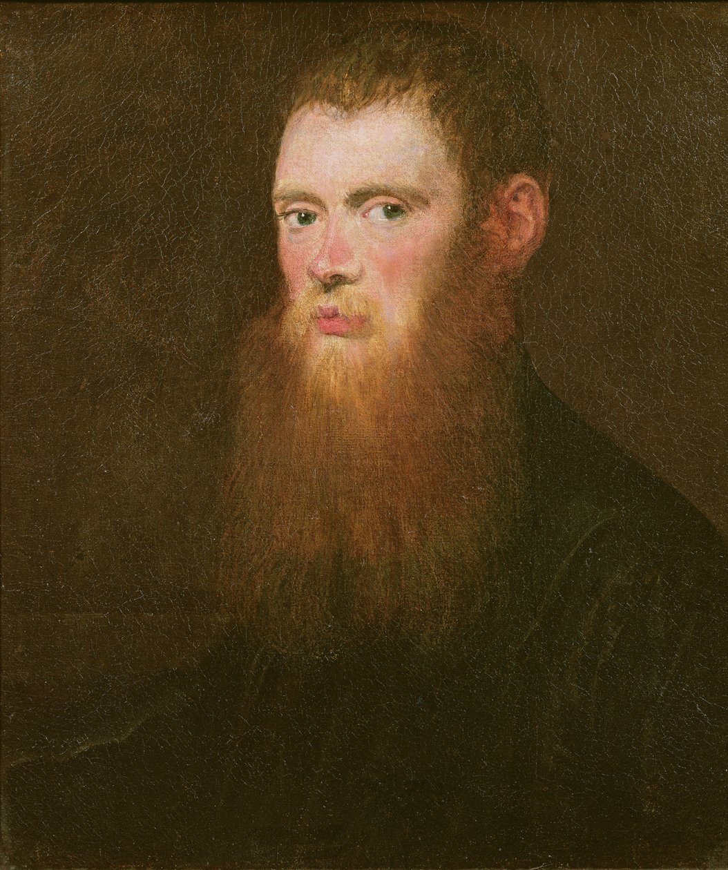 Portrett av en skjeggete mann, antatt å være Lorenzo Soranzo av Jacopo Robusti Tintoretto