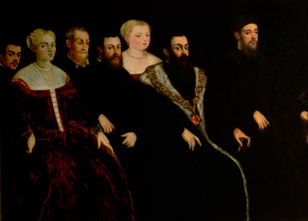 Syv medlemmer av Soranzo-familien (se også 70478) av Jacopo Robusti Tintoretto