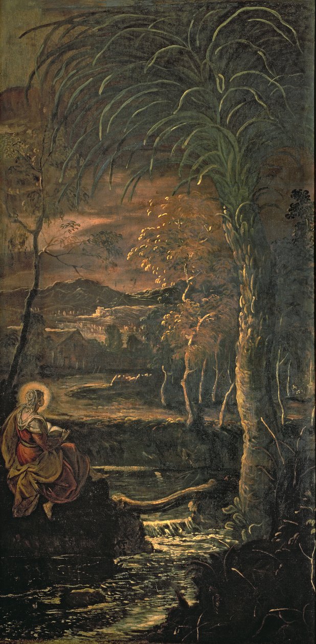 St. Maria av Egypt i villmarken av Jacopo Robusti Tintoretto