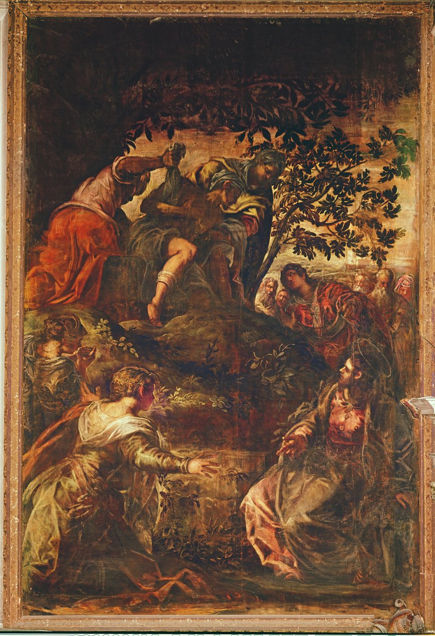 The Raising of Lasarus, ca. 1575 av Jacopo Robusti Tintoretto