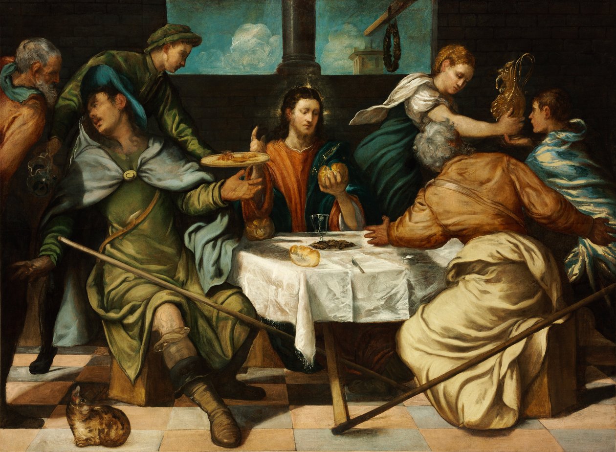 Nattverden på Emmaus av Jacopo Robusti Tintoretto