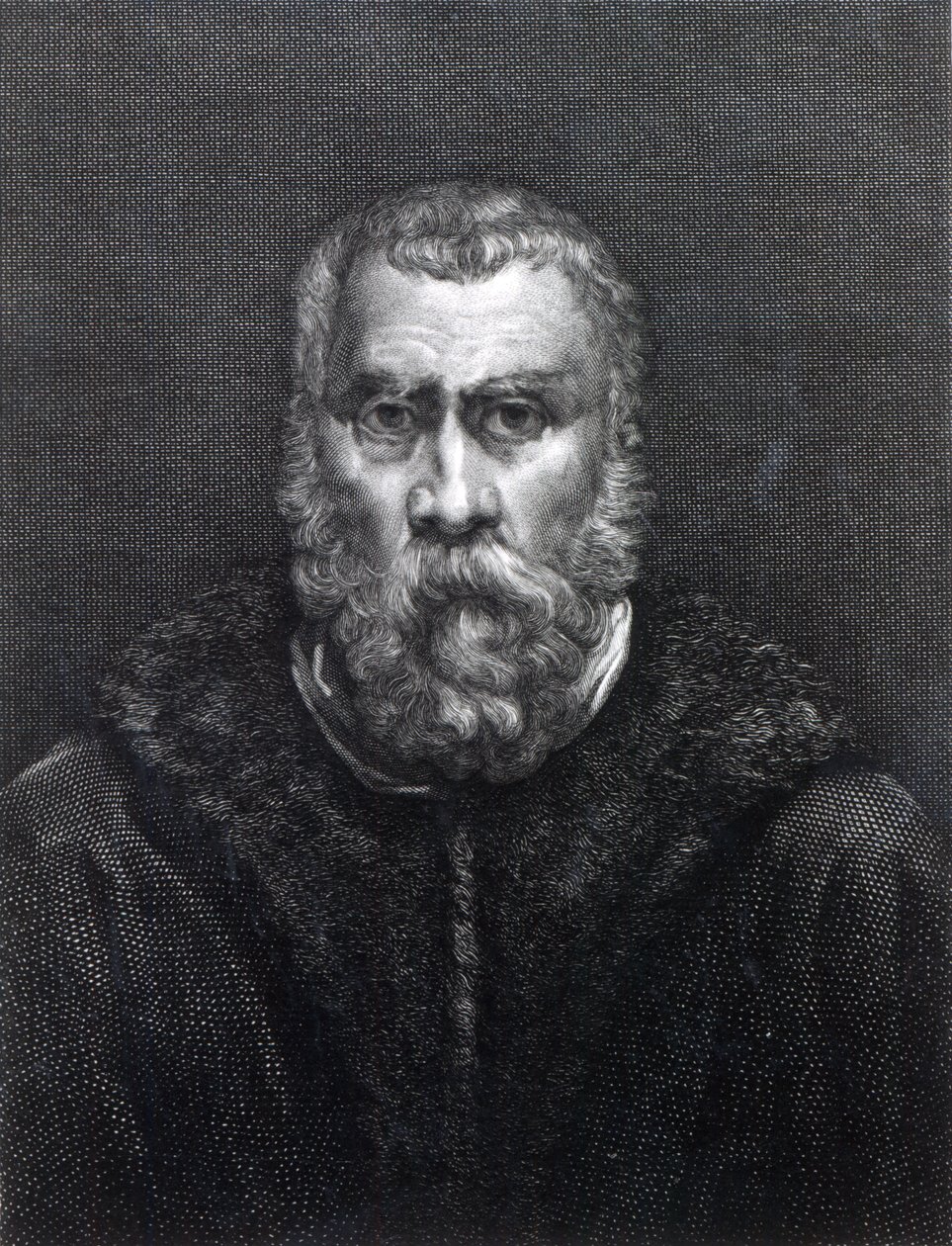 Tintoretto, gravert av Delaistre av Jacopo Robusti Tintoretto