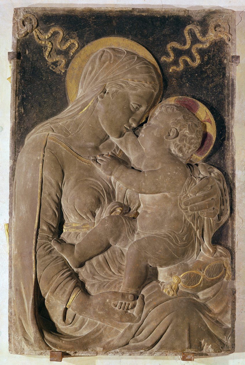 Jomfru og barn (malt gips) av Jacopo Sansovino