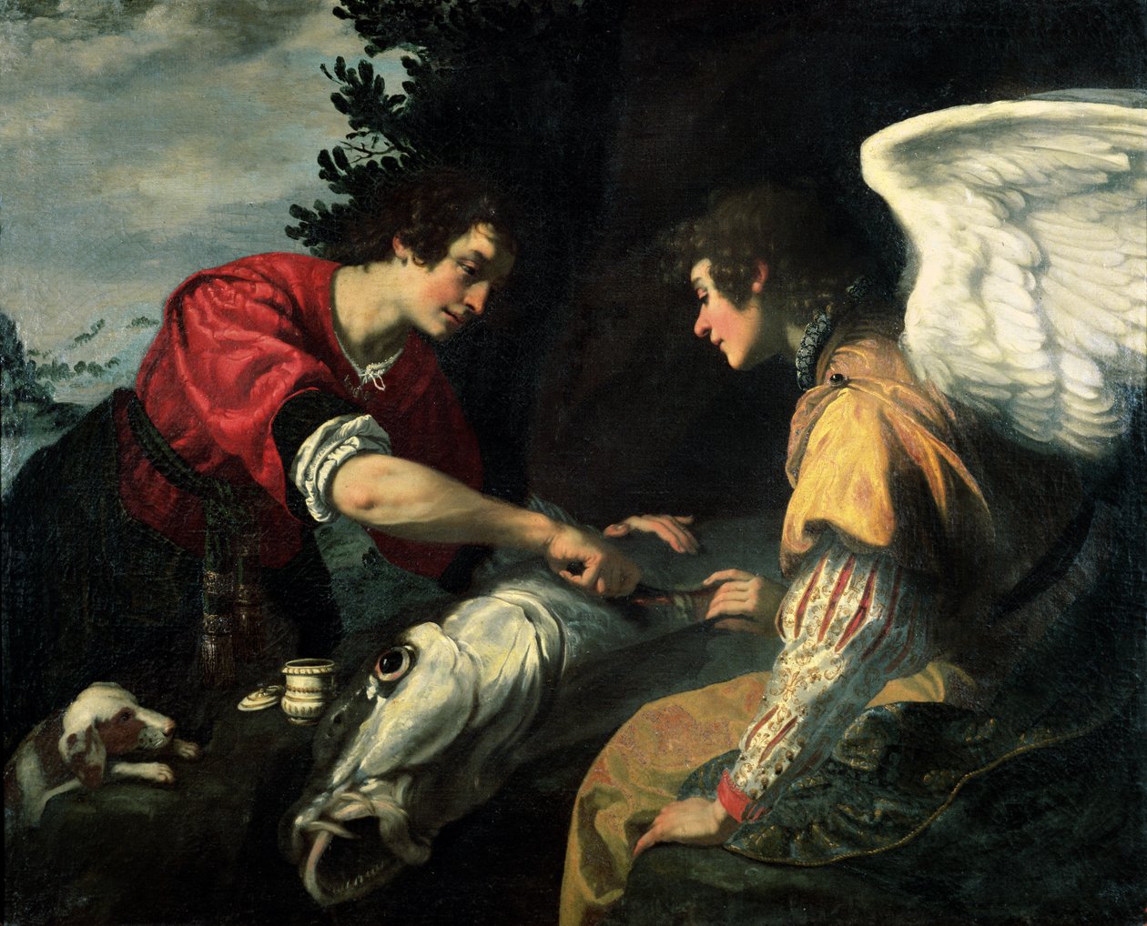 Tobias og erkeengelen Rafael av Jacopo Vignali
