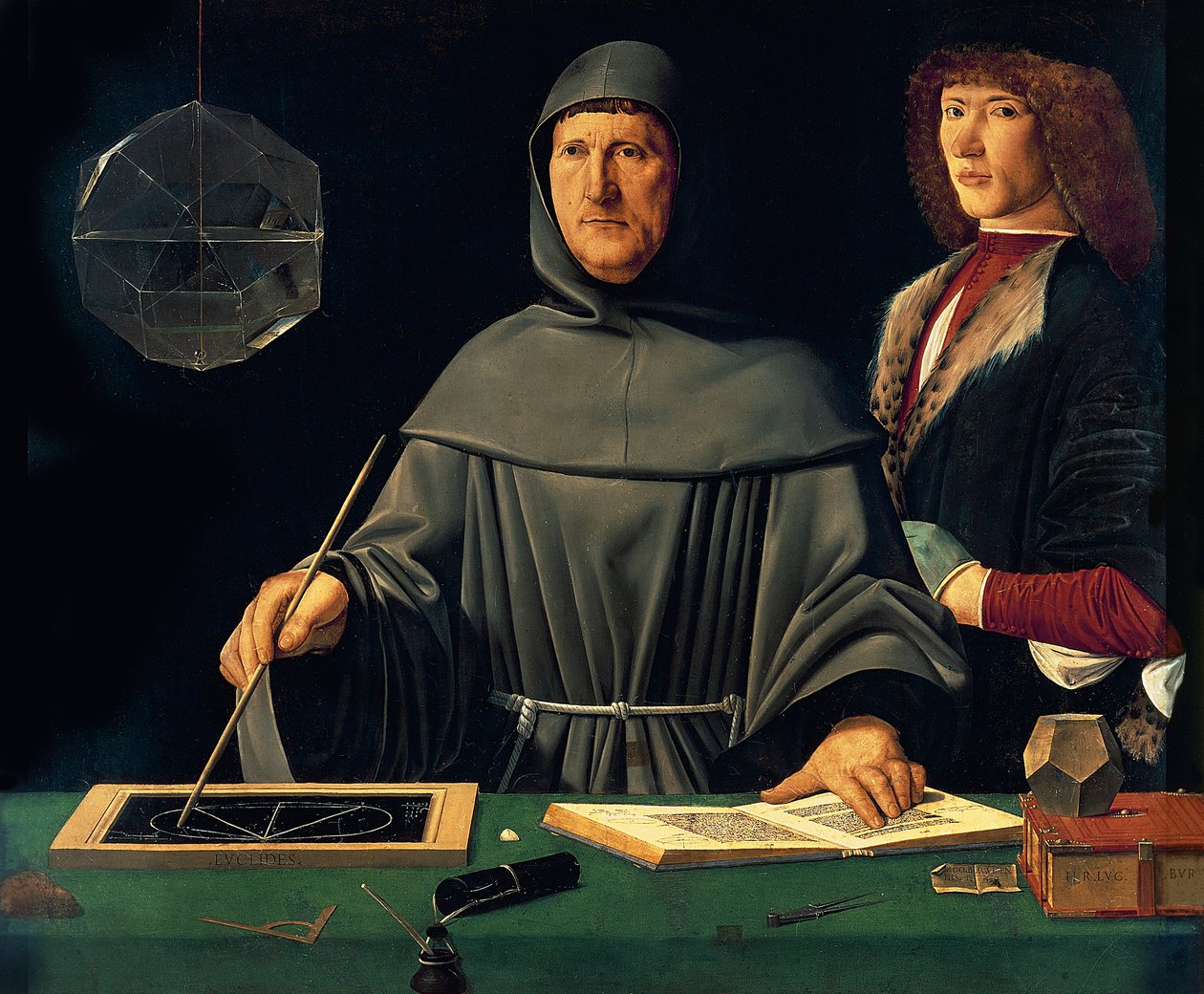 Portrett av Luca Pacioli (ca. 1445-c. 1514) 1495 av Jacopo de Barbari