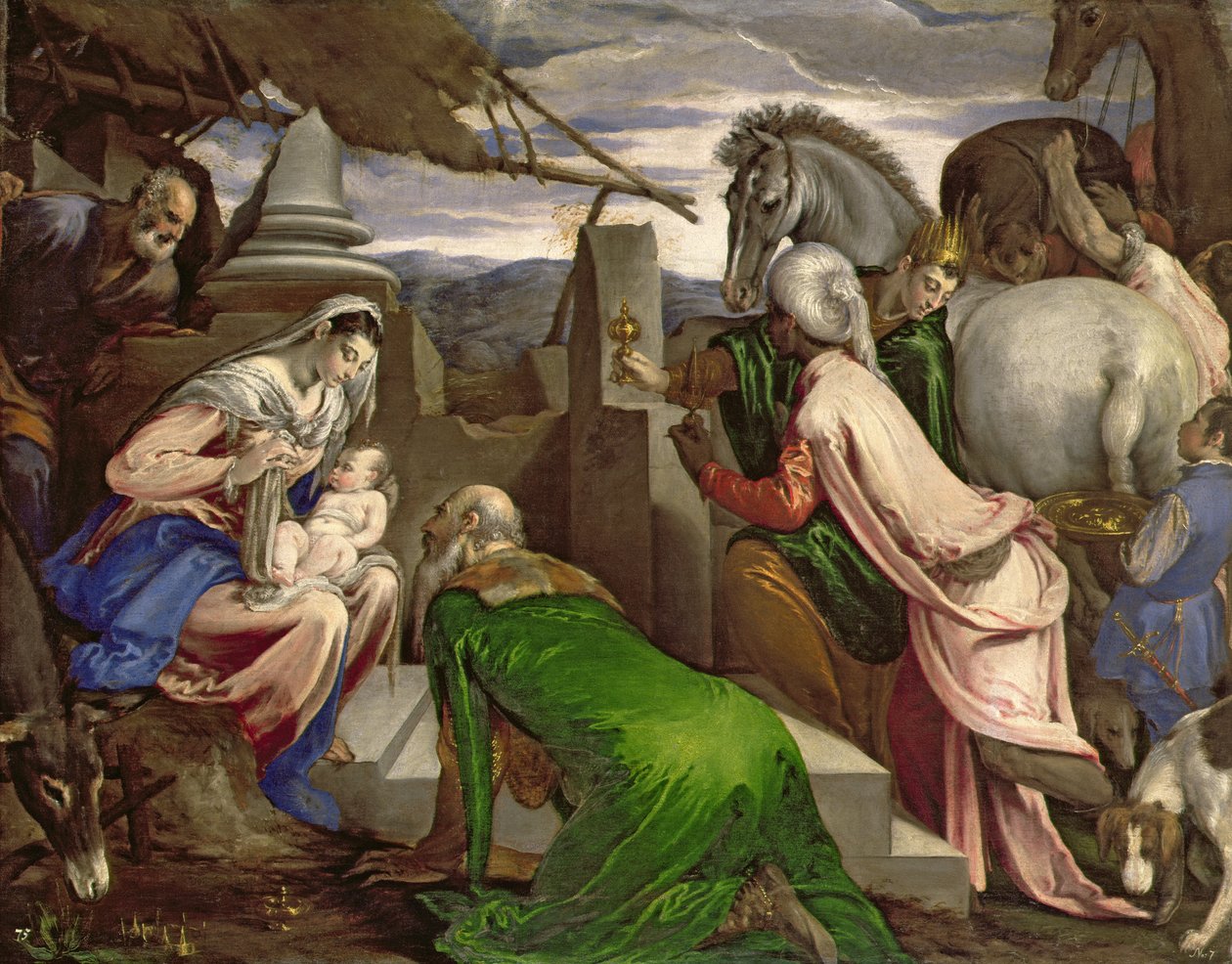 Tilbedelse av magiene av Jacopo Bassano
