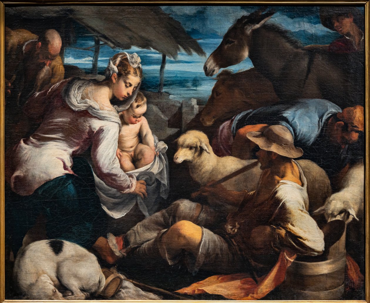 Tilbedelse av hyrdene av Jacopo (1510 92) Bassano