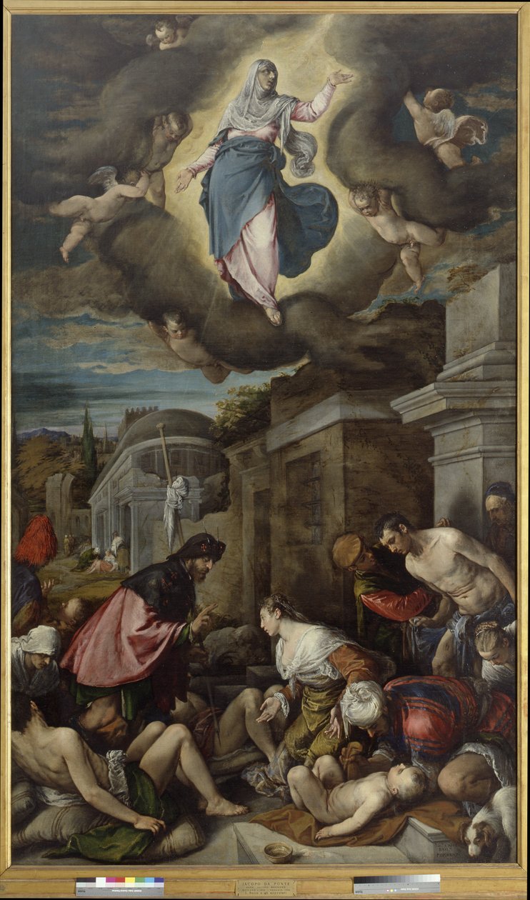 St. Roch besøker pestens ofre, ca. 1575 (olje på lerret) av Jacopo Bassano