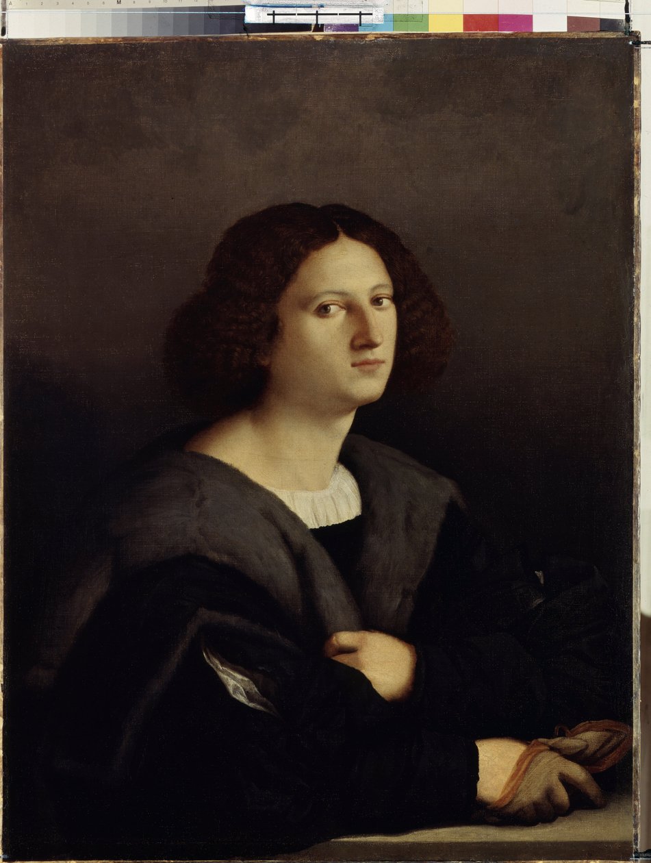 Portrett av en mann (Portrett av en mann). Maleri av Jacopo Palma il Vecchio (Den gamle eller eldste av Jacopo (c.1480 1528) Palma