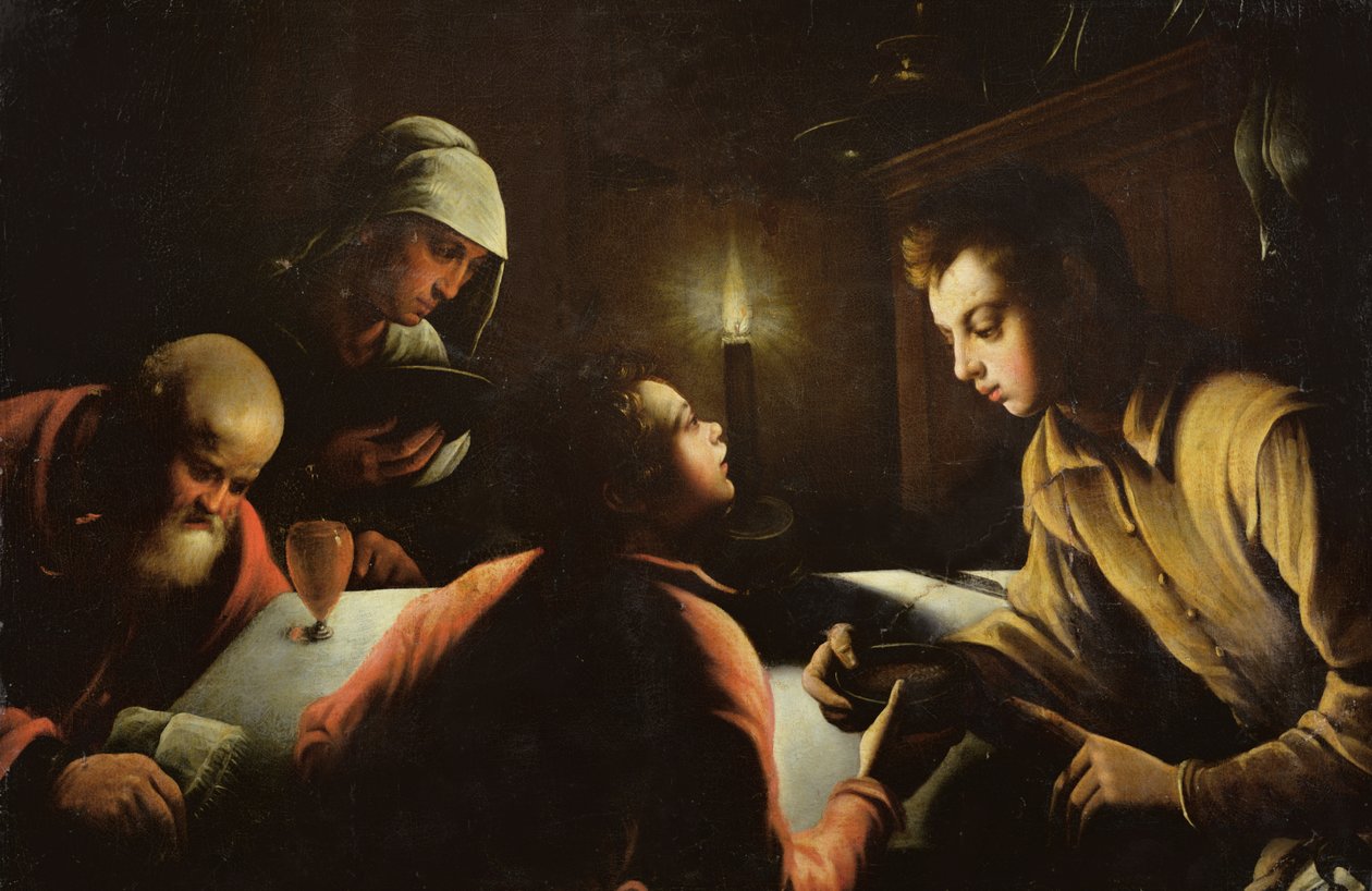 Esau selger sin førstefødselsrett av Jacopo 1510 92 after Bassano