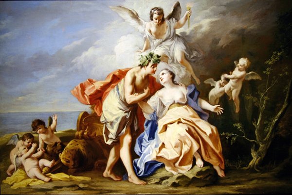 Bacchus og Ariadne (olje på lerret) av Jacopo Amigoni