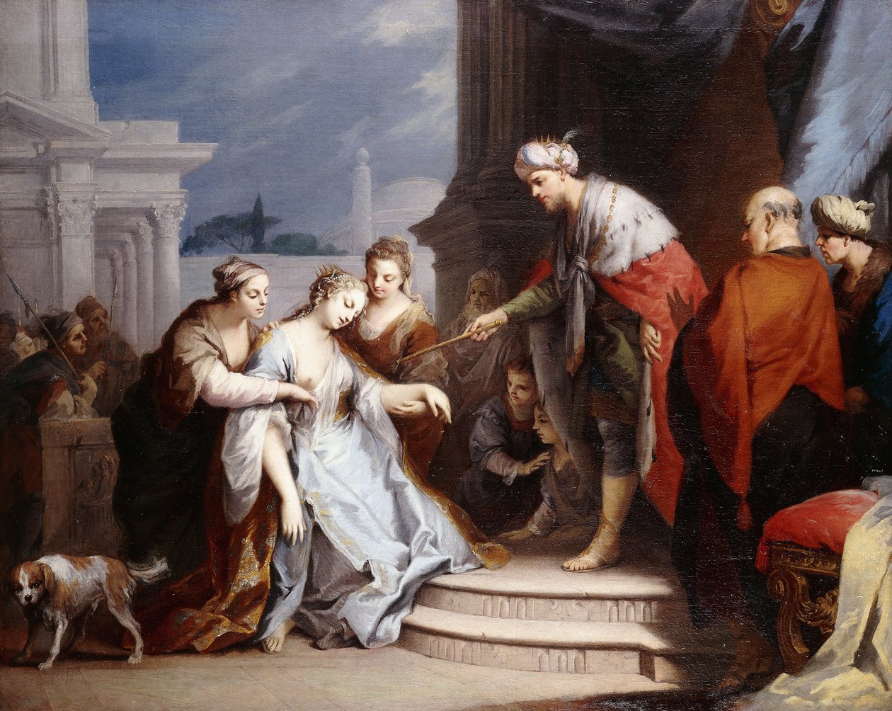 Ester foran Ahasverus, av Jacopo Amigoni